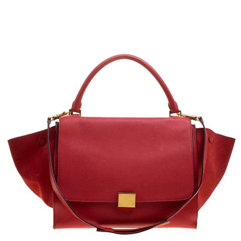 celine trapeze red|Trapèze Celine Bags .